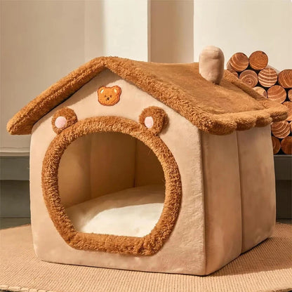 Foldable Pet House – Removable, Washable Bed for Cats & Puppies - Winter Seller Hub