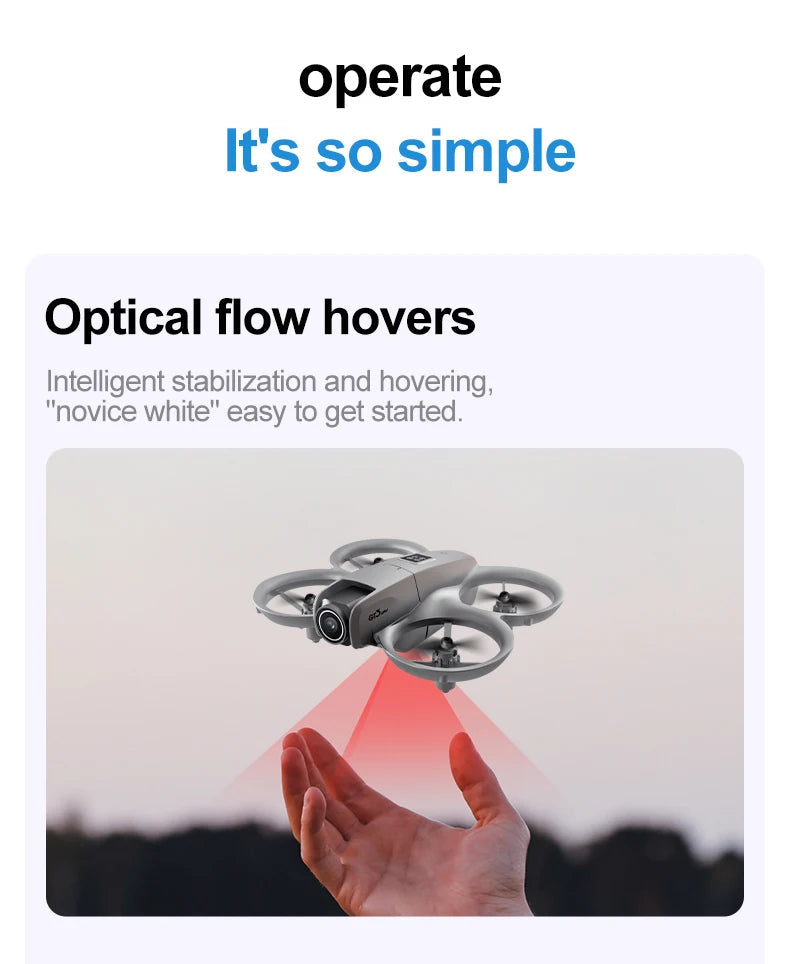 Gt3 Mini Drone 8k Camera 180° ESC Optical Flow Positioning WIFI Aerial Photography Remote Control Aircraft G-safe Drone Toy Gift - Winter Seller Hub