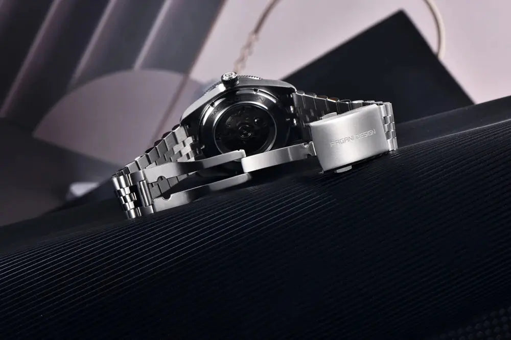 PAGANI DESIGN PD-1812 Automatic Skeleton – Sapphire, 10 Bar, Steel - Winter Seller Hub