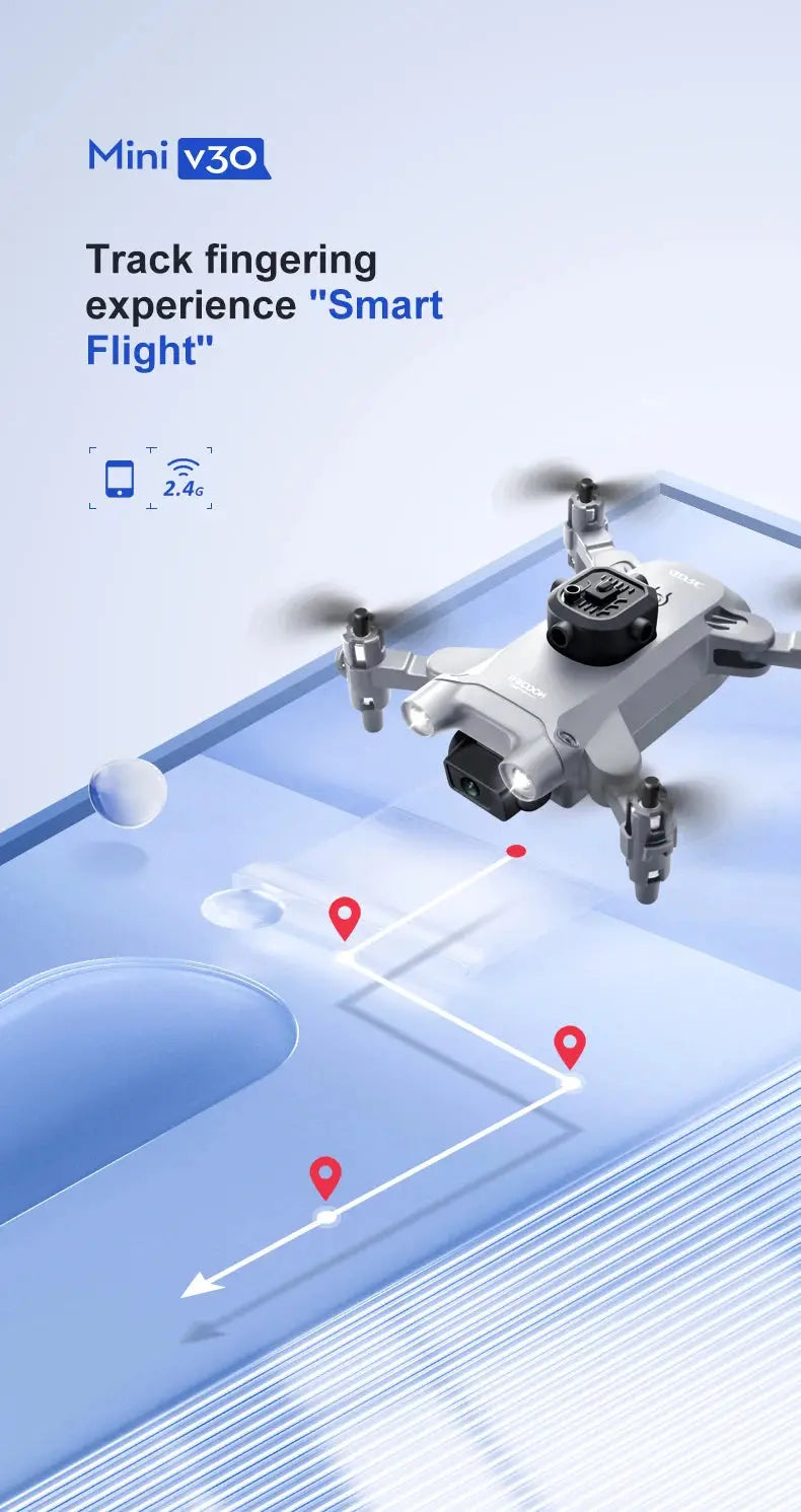 4DRC New V30 Mini Drone with Camera HD 4K 1080P FPV RC Drones Profesional Five-sided Obstacle Avoidance Helicopter Dron Toy Gift - Winter Seller Hub