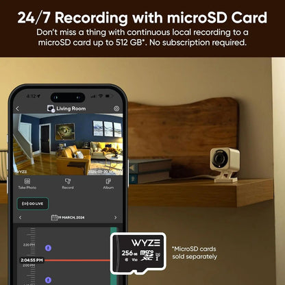 Wyze Cam v4, 2K Wi-Fi Smart Home Security Camera, Indoor/Outdoor Pet/Baby Monitor, Motion Activated Spotlight/Siren, 2-Way Audio - Winter Seller Hub