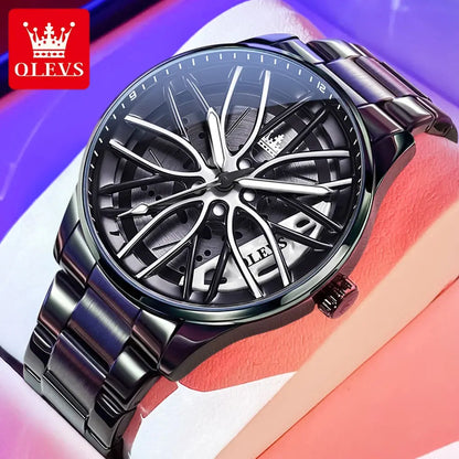 OLEVS 9937 Quartz Watch – Stainless Steel, Luminous, 3 Bar - Winter Seller Hub