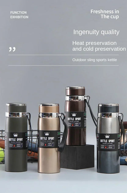 1L Insulated Stainless Steel Water Bottle – Vacuum, Hot/Cold, Leakproof - Winter Seller Hub