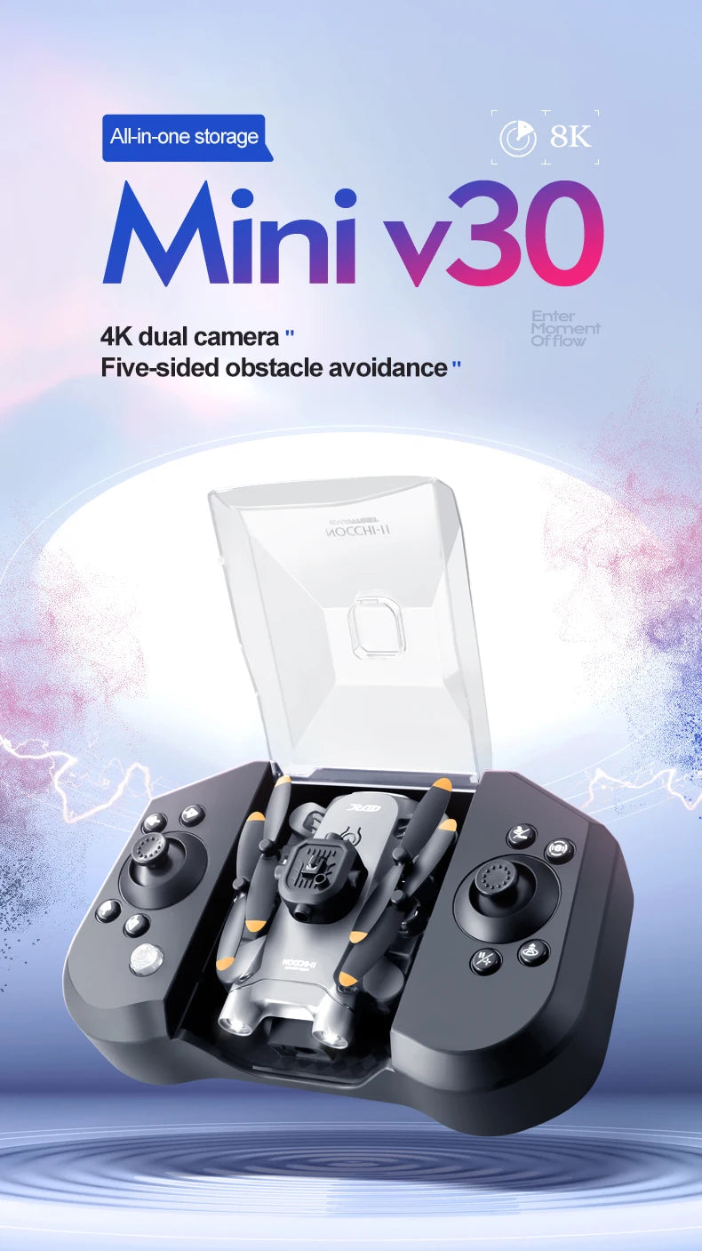 4DRC New V30 Mini Drone with Camera HD 4K 1080P FPV RC Drones Profesional Five-sided Obstacle Avoidance Helicopter Dron Toy Gift - Winter Seller Hub