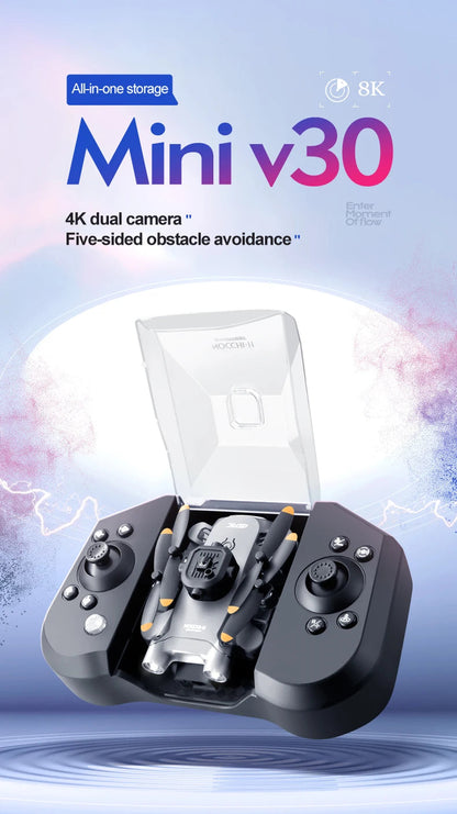 4DRC New V30 Mini Drone with Camera HD 4K 1080P FPV RC Drones Profesional Five-sided Obstacle Avoidance Helicopter Dron Toy Gift - Winter Seller Hub
