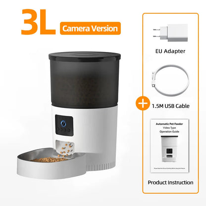 ROJECO Smart Cat Feeder – Rechargeable, 100–300g, EU Plug - Winter Seller Hub