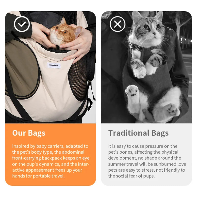 Nylon Pet Carrier Backpack – Belt Closure, Cats & Medium Breeds - Winter Seller Hub