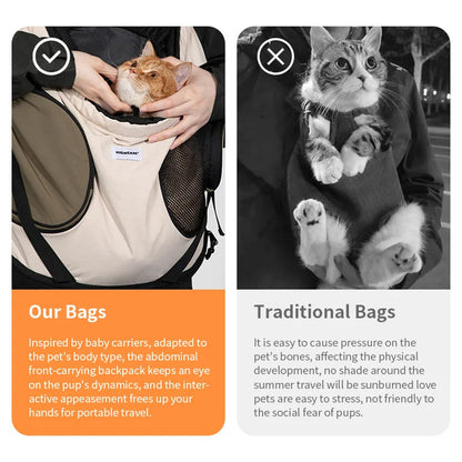 Nylon Pet Carrier Backpack – Belt Closure, Cats & Medium Breeds - Winter Seller Hub
