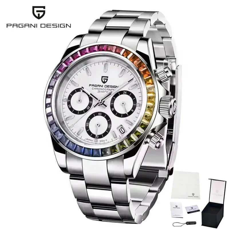 PAGANI DESIGN PD-1644 Quartz Watch – Stainless Steel, Luxury, Water-Resistant - Winter Seller Hub