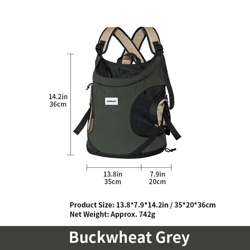 Nylon Pet Carrier Backpack – Belt Closure, Cats & Medium Breeds - Winter Seller Hub