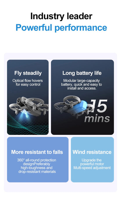 Gt3 Mini Drone 8k Camera 180° ESC Optical Flow Positioning WIFI Aerial Photography Remote Control Aircraft G-safe Drone Toy Gift - Winter Seller Hub