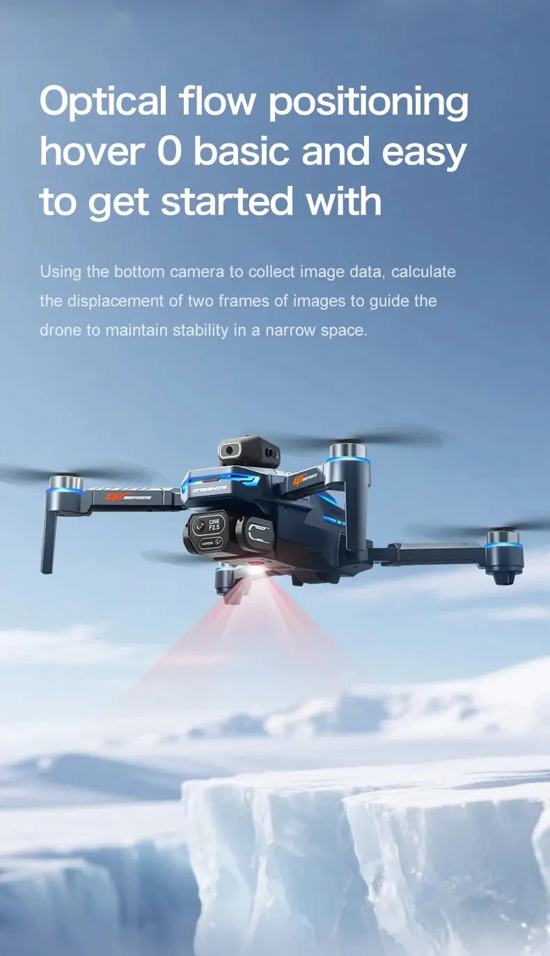 New GT8 Drone 8K Professional HD Dual Cameras Screen Remote 5G WIFI Brushless Motor Obstacle Avoidance Foldable Quadcopter Toys - Winter Seller Hub
