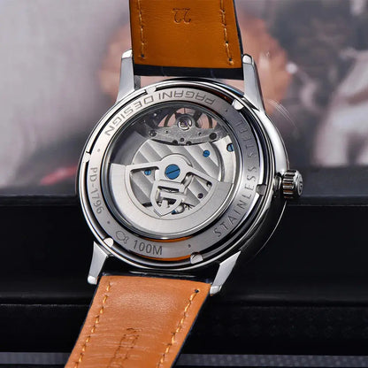 PAGANI DESIGN PD-1796 Mechanical Watch – Leather, Luminous, Waterproof - Winter Seller Hub