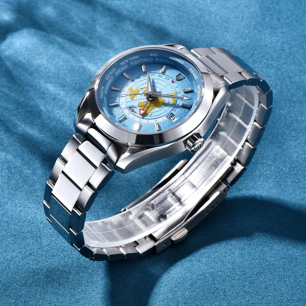 PD1788 Quartz Wristwatch – Stainless Steel Case & Bracelet, Water-Resistant, Fashionable Casual Watch - Winter Seller Hub