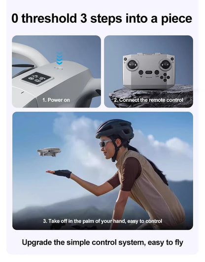 NEW GT3 Mini Foldable Drone With Lights 8k Aerial Photography Optical Flow Positioning 360° Obstacle Avoidance Helicopter Drone - Winter Seller Hub