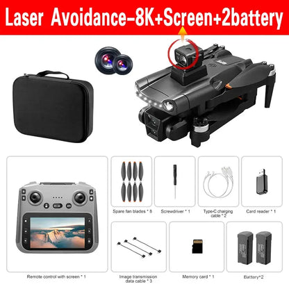 New For Xiaomi V198 GPS MAX Drone with 8k professional HD camera 5G WiFi Brushless laser barrier avoidance Folding quadcopter - Winter Seller Hub