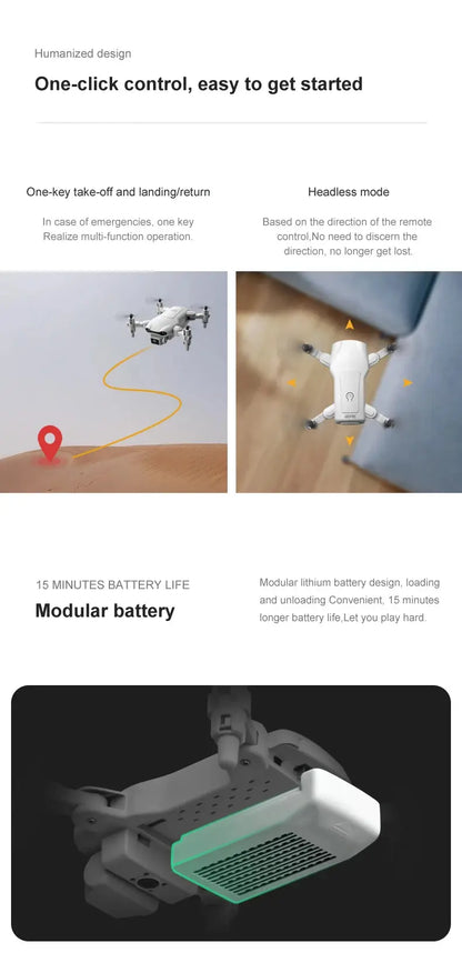 4DRC 2023 New V9 Mini Drone 4k HD Wide Angle Camera WIFI FPV Drones 1080P Dual Camera RC Dron Quadcopter Aircraft Kids Toys - Winter Seller Hub