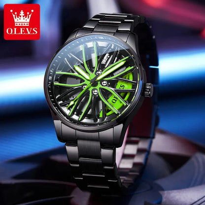 OLEVS 9937 Quartz Watch – Stainless Steel, Luminous, 3 Bar - Winter Seller Hub