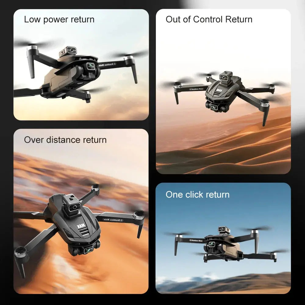 2025 V168 Pro MAX GPS Drone 8K Professional HD Camera 5G WIFI FPV 360° Obstacle Avoidance Brushless Large Screen RC Quadcopter - Winter Seller Hub