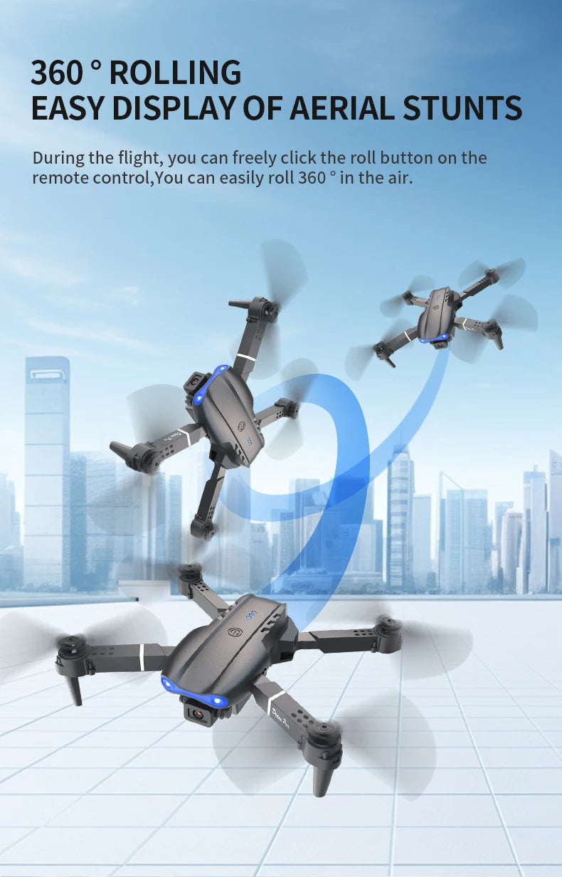E99 Pro Drone with 8K HD Camera Remote Control Quadcopter Four Axis Aircraft Altitude Hold GPS Flying Toy for Aerial Photography - Winter Seller Hub