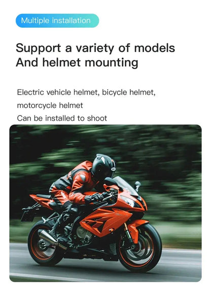 4K FHD 1080P Outdoor Sports Camera In Helmet Motorcycle Bike Sport Mini Filming Bicycle Action Body Cam And Video Recording - Winter Seller Hub