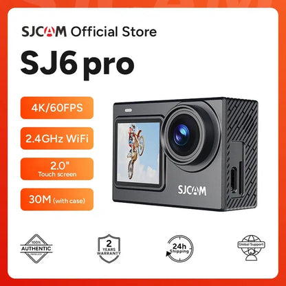 SJCAM SJ6 Pro 4K 60FPS Dual Screen Action Camera Waterproof Touch Screen Sport Cam WiFi Night Vision 6-Axis Gyro Stabilization - Winter Seller Hub