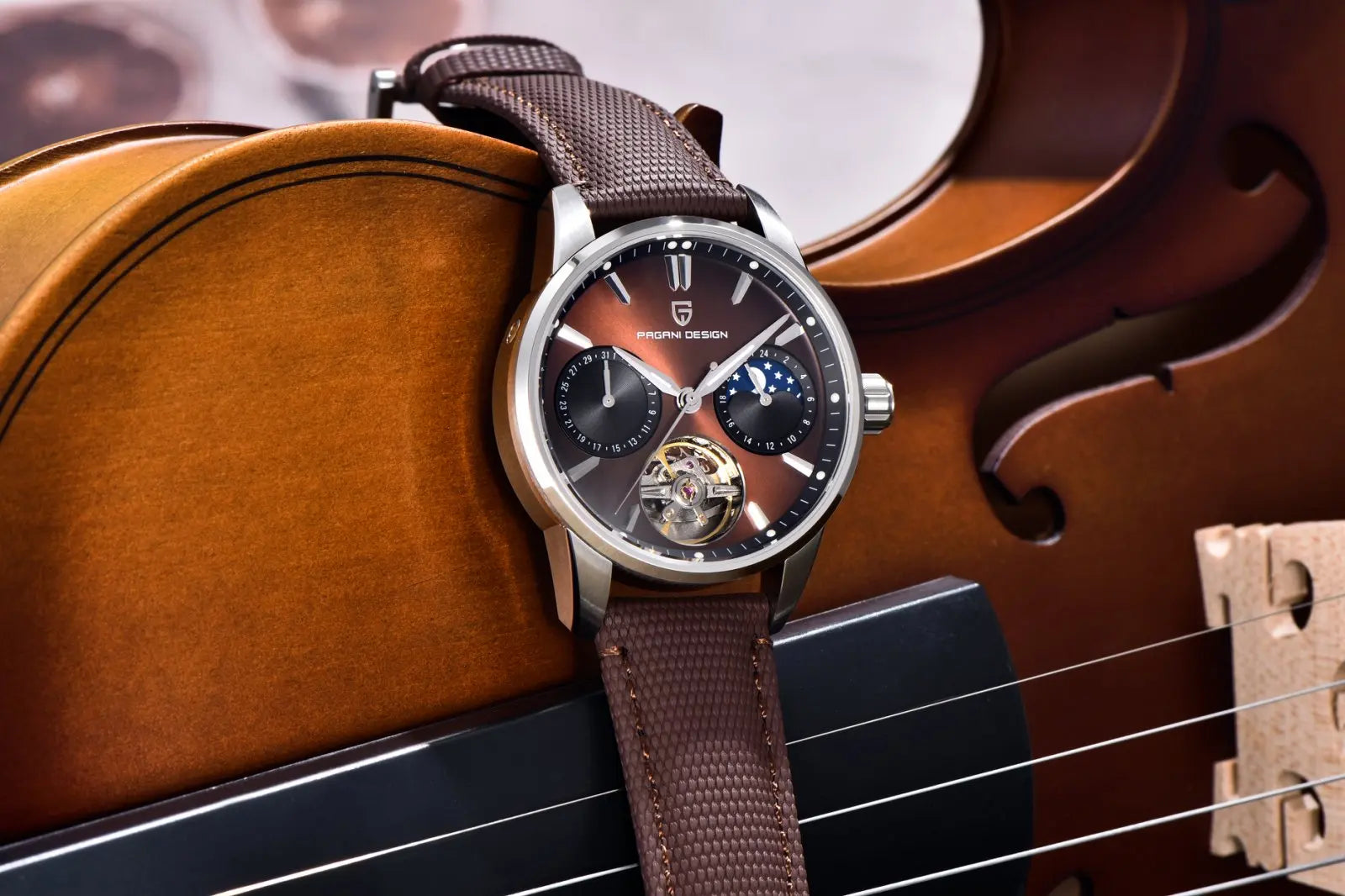 PAGANI DESIGN PD-YS021 Quartz Watch – Leather, Luminous, 10Bar Water-Resistant - Winter Seller Hub