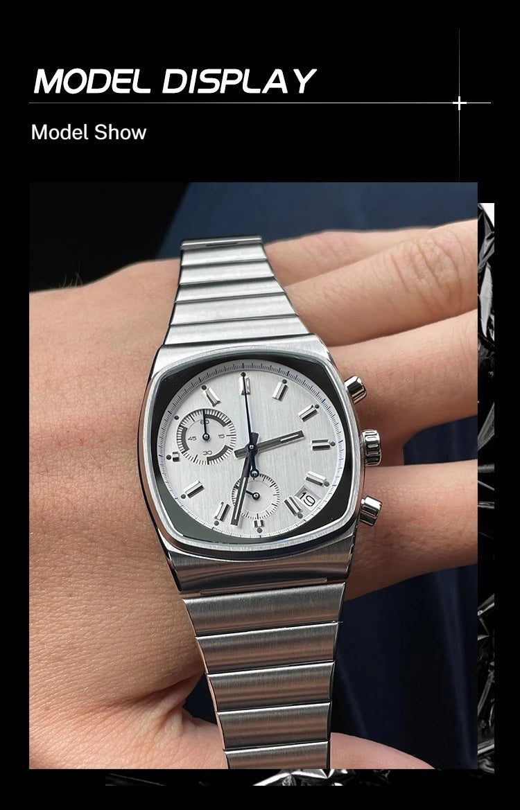 CILOA 508 Quartz Watch – Square Stainless Steel, 3 Bar, Japan Movement - Winter Seller Hub