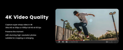 Compact Digital Photography Camera 4K WIFI Webcam Retro Vlog Recorder YouTube 64MP Camcorder 3 Inch Flip Screen Wide Angle Lens - Winter Seller Hub