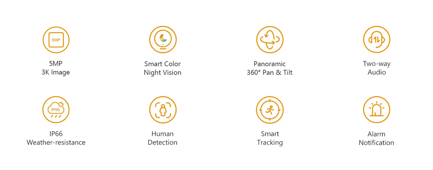 IMOU 2PCS Cruiser SE+ 5MP Wi-Fi PTZ Camera Smart Color Night Vision IP66 Outdoor Security 360° Coverage Smart Auto Tracking - Winter Seller Hub
