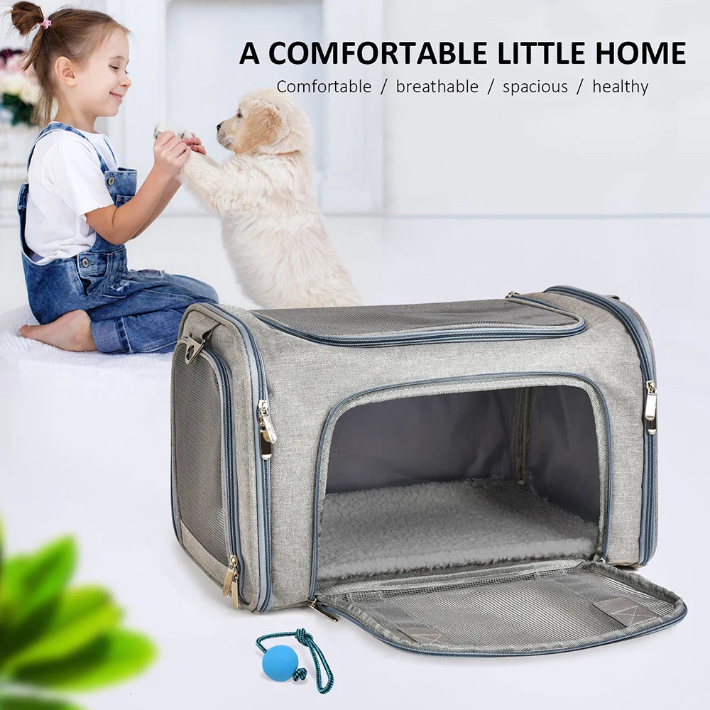 Airline-Approved Soft-Sided Pet Carrier Backpack for Small Dogs & Cats - Winter Seller Hub