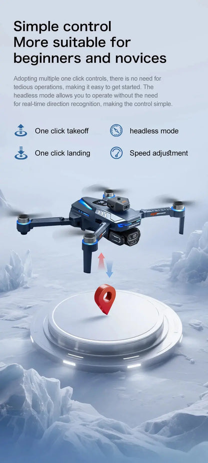 New GT8 Drone 8K Professional HD Dual Cameras Screen Remote 5G WIFI Brushless Motor Obstacle Avoidance Foldable Quadcopter Toys - Winter Seller Hub