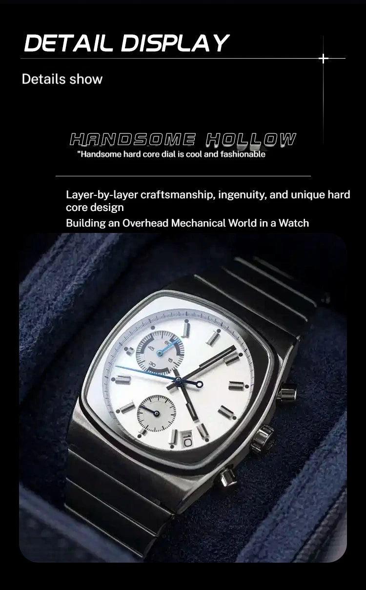 CILOA 508 Quartz Watch – Square Stainless Steel, 3 Bar, Japan Movement - Winter Seller Hub