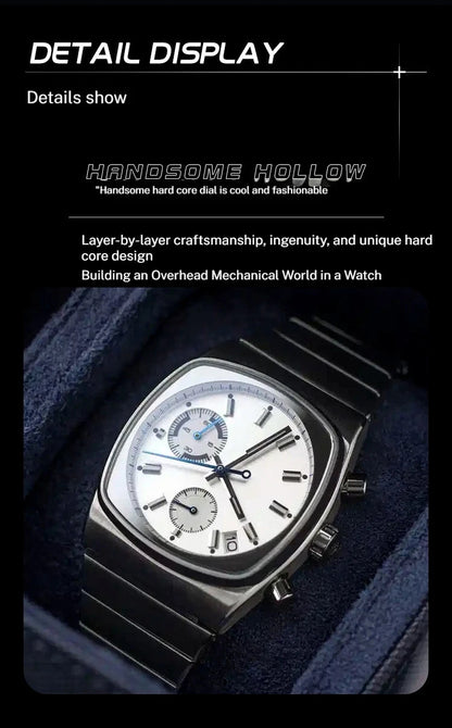 CILOA 508 Quartz Watch – Square Stainless Steel, 3 Bar, Japan Movement - Winter Seller Hub