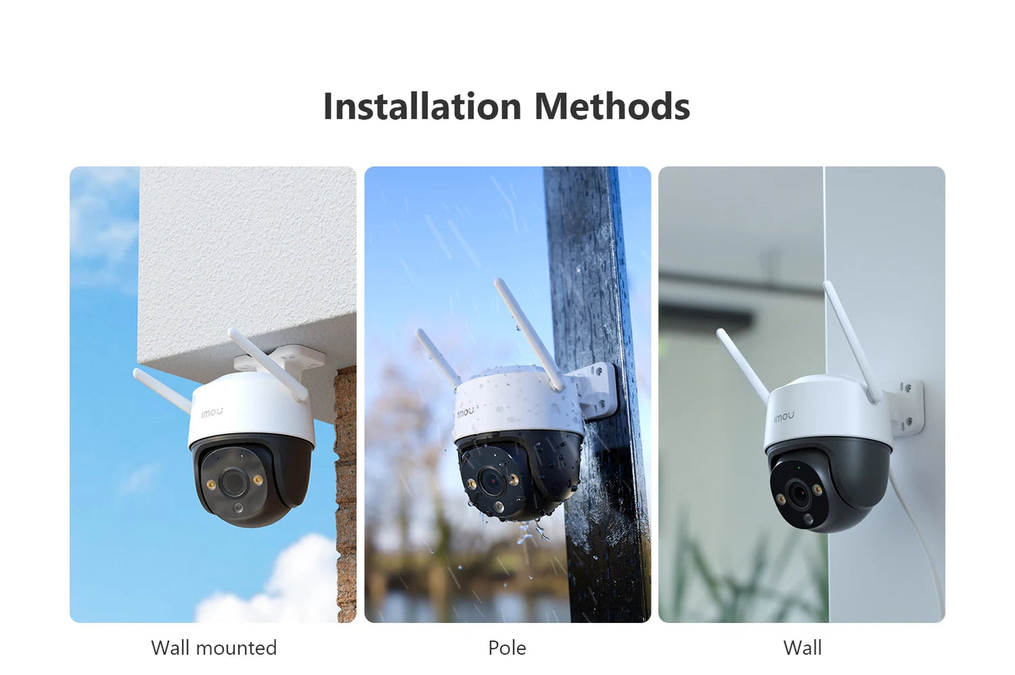 IMOU 2PCS Cruiser SE+ 5MP Wi-Fi PTZ Camera Smart Color Night Vision IP66 Outdoor Security 360° Coverage Smart Auto Tracking - Winter Seller Hub