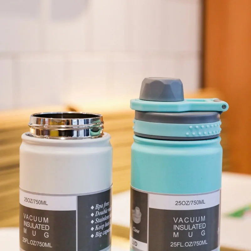 Thermal Cup Simple Portable Stainless Steel Water Cup Large Capacity Sports Water Bottle Outdoor Water Bottle Portable Space Pot Winter Seller Hub