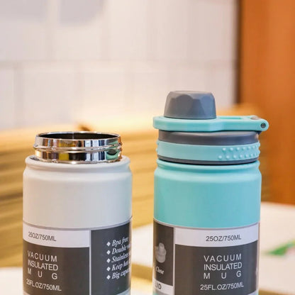Thermal Cup Simple Portable Stainless Steel Water Cup Large Capacity Sports Water Bottle Outdoor Water Bottle Portable Space Pot Winter Seller Hub