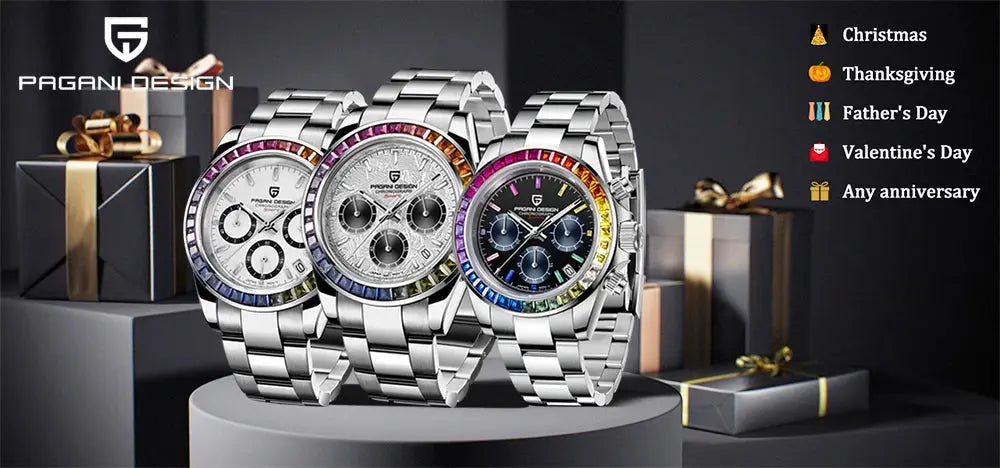 PAGANI DESIGN PD-1644 Quartz Watch – Stainless Steel, Luxury, Water-Resistant - Winter Seller Hub