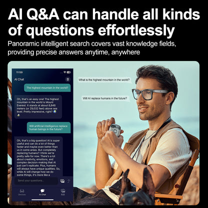 AI Smart Glasses with Camera | Bluetooth Music, Video & ChatGPT Voice Control