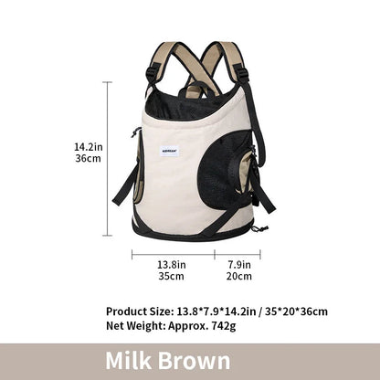 Nylon Pet Carrier Backpack – Belt Closure, Cats & Medium Breeds - Winter Seller Hub