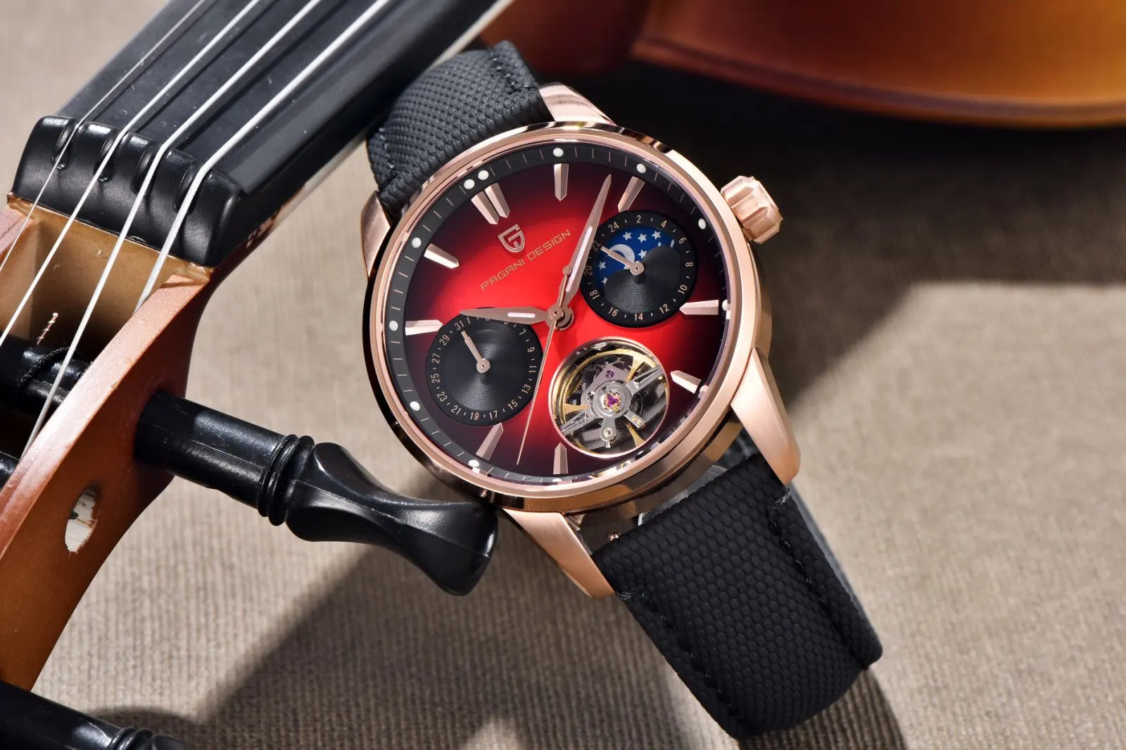PAGANI DESIGN PD-YS021 Quartz Watch – Leather, Luminous, 10Bar Water-Resistant - Winter Seller Hub