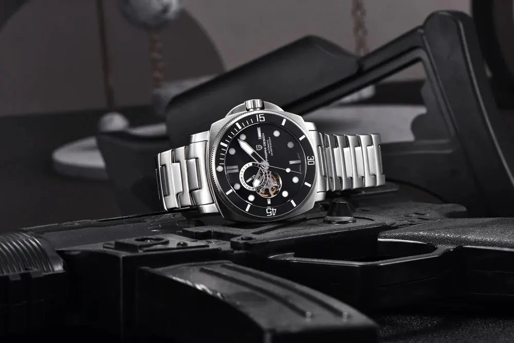PAGANI DESIGN PD-1736 Automatic Skeleton – Sapphire, 20 Bar, Steel - Winter Seller Hub