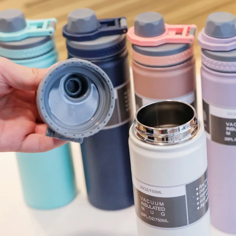 Thermal Cup Simple Portable Stainless Steel Water Cup Large Capacity Sports Water Bottle Outdoor Water Bottle Portable Space Pot Winter Seller Hub