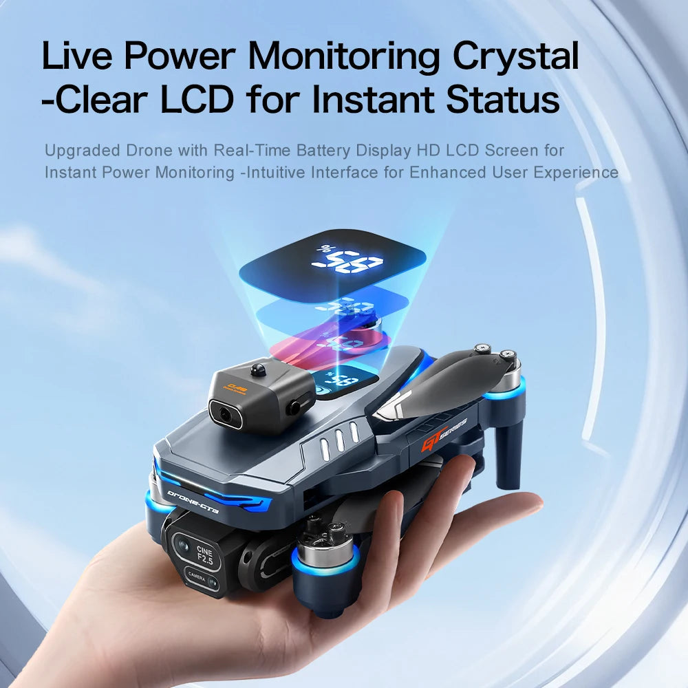 New GT8 Drone 8K Professional HD Dual Cameras Screen Remote 5G WIFI Brushless Motor Obstacle Avoidance Foldable Quadcopter Toys - Winter Seller Hub