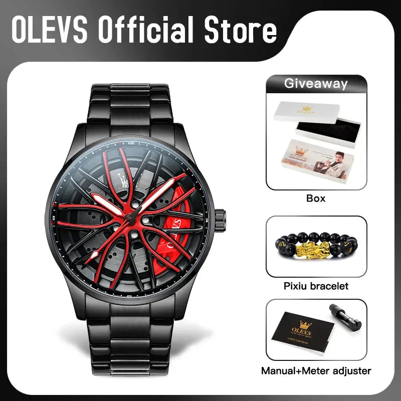 OLEVS 9937 Quartz Watch – Stainless Steel, Luminous, 3 Bar - Winter Seller Hub