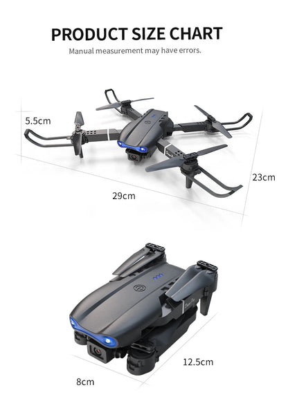 E99 Pro Drone with 8K HD Camera Remote Control Quadcopter Four Axis Aircraft Altitude Hold GPS Flying Toy for Aerial Photography - Winter Seller Hub
