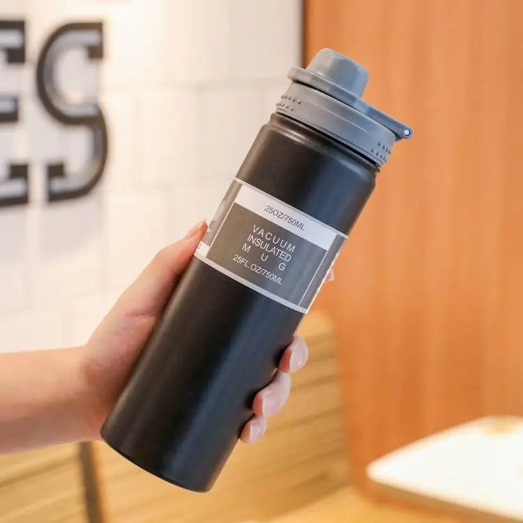 Thermal Cup Simple Portable Stainless Steel Water Cup Large Capacity Sports Water Bottle Outdoor Water Bottle Portable Space Pot Winter Seller Hub
