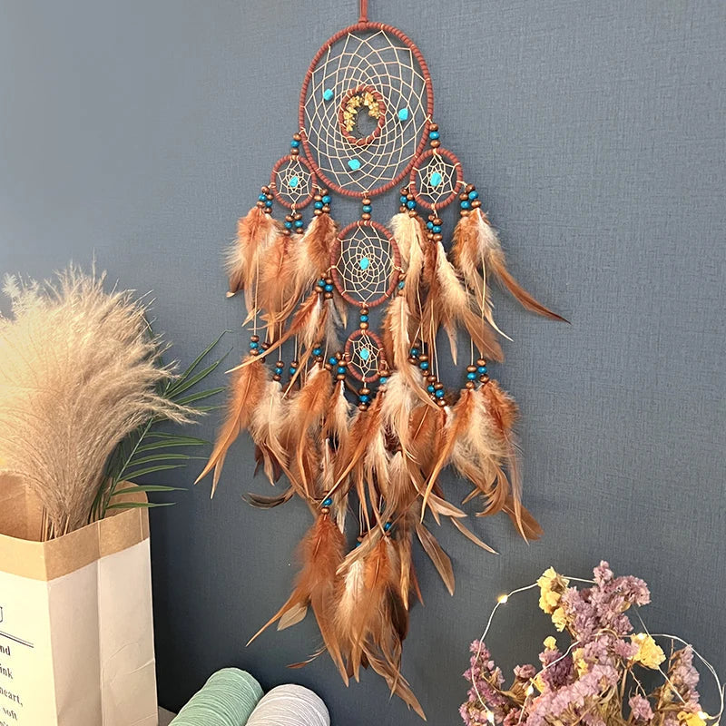 Tree of Life Dream Catcher Wind Chime – Natural Stone Wall Hanging - Winter Seller Hub
