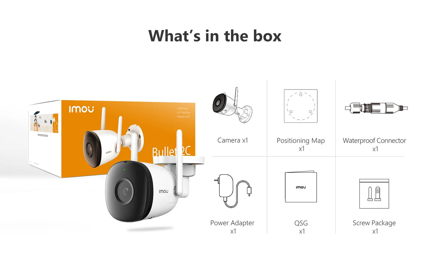 IMOU Outdoor Bullet 2C 4MP Wifi Camera Weatherproof AI Human Detection Outdoor Surveillance ip Camera - Winter Seller Hub