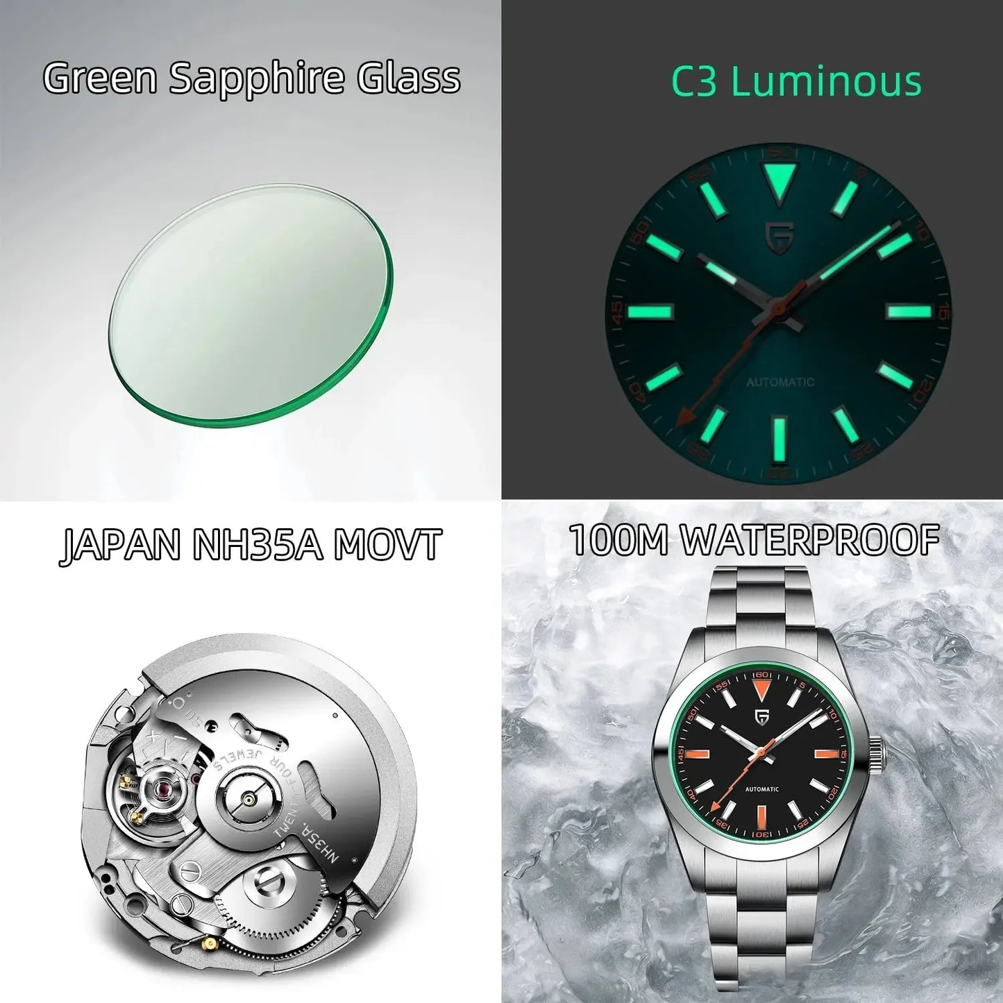 Z-Blue Dial Men’s Automatic Mechanical Watch - Winter Seller Hub